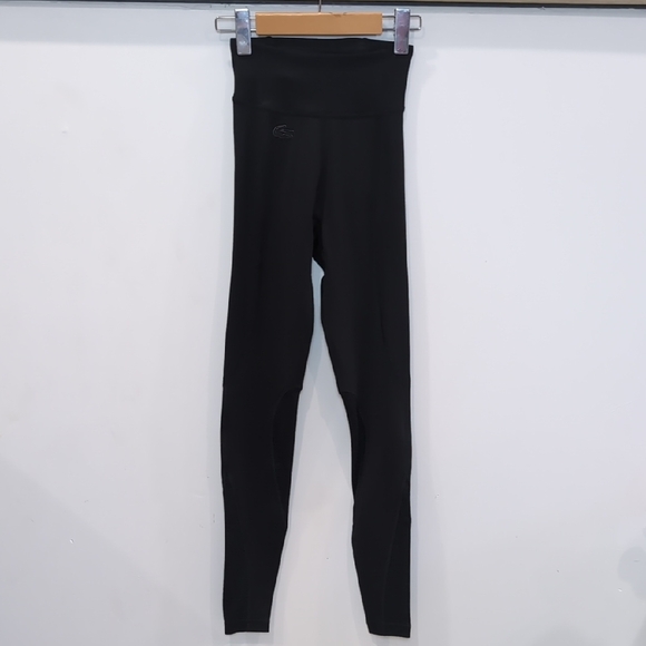 LACOSTE | Women's Authentic Black Active High-Waisted Tight Fit Leggings NWOT - Picture 7 of 13